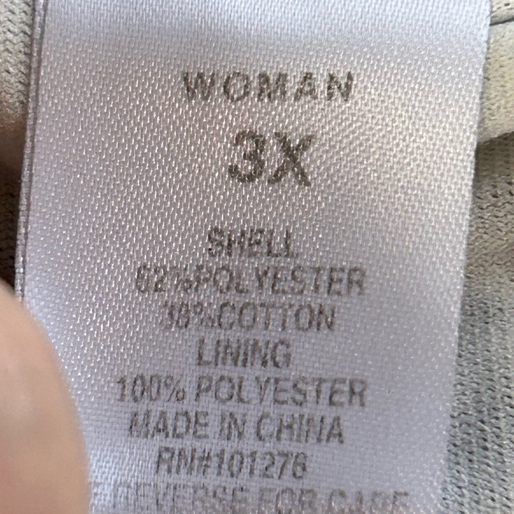 Roz & Ali‎ Women's 3X Pullover Top Lined Textured Cap Sleeve Business Casual - Picture 10 of 11